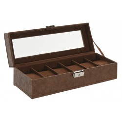 Cutie pentru Bijuterii Brown din MDF cu PU 30x10x8cm 