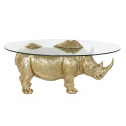 Masa Golden Rhino din Rasina cu Sticla 100x61x46cm