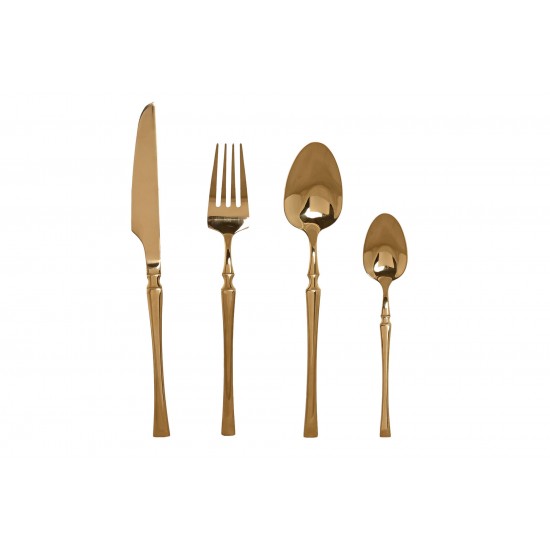 Set 16 Tacamuri Golden din Inox Accesorii de Bucătărie și Veselă