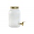 Dispenser Gold din Sticla cu Metal 5.5L 18x24x31cm