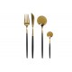 Set 16 Tacamuri Black Gold din Inox Tacâmuri