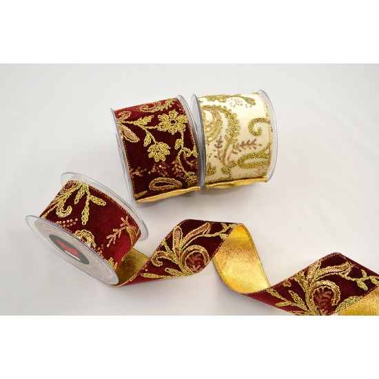 Rola Embroidery Burgundy 6.7cmx4.5m Decorațiuni