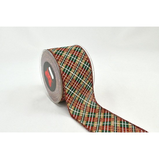 Rola Craciun Red Green 6,7cmx9m Decoratiuni Craciun