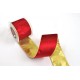 Rola Velvet Ribbon Gold Back 7.2cmx4.5m Decorațiuni